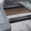 Furniture of America Bethlehem Wood Extendable Dining Table in Gray