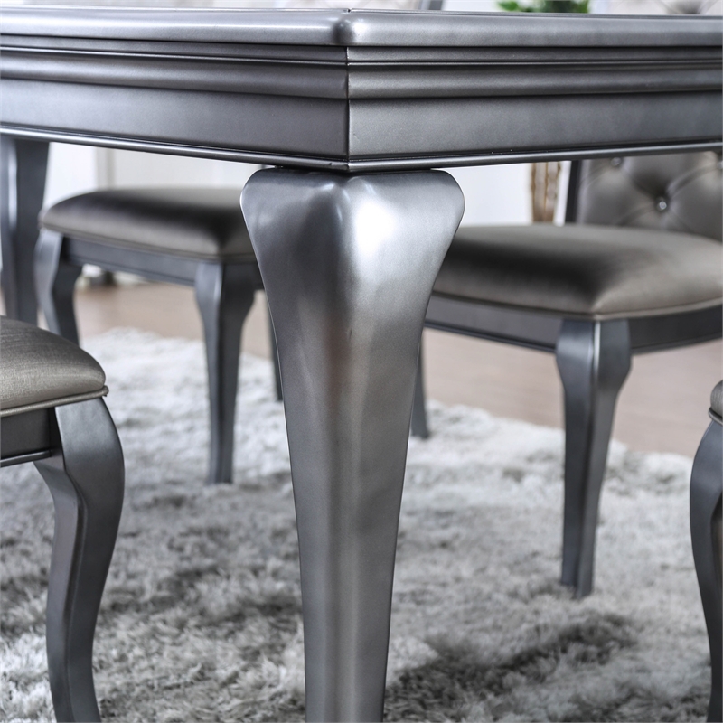 Furniture of America Bethlehem Wood Extendable Dining Table in Gray