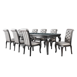 Furniture of America Bethlehem Wood 9-Piece Dining Set in Gray
