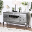 Furniture of America Bethlehem Wood Wine Rack Sideboard in Gray