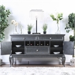 Furniture of America Bethlehem Wood Wine Rack Sideboard in Gray