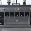 Furniture of America Bethlehem Wood Wine Rack Sideboard in Gray