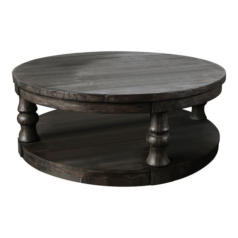 Furniture Of America Joss Rustic Round, Round Rustic Coffee Table