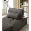 Furniture of America Lilian Contemporary Fabric Futon Ottoman in Dark Gray