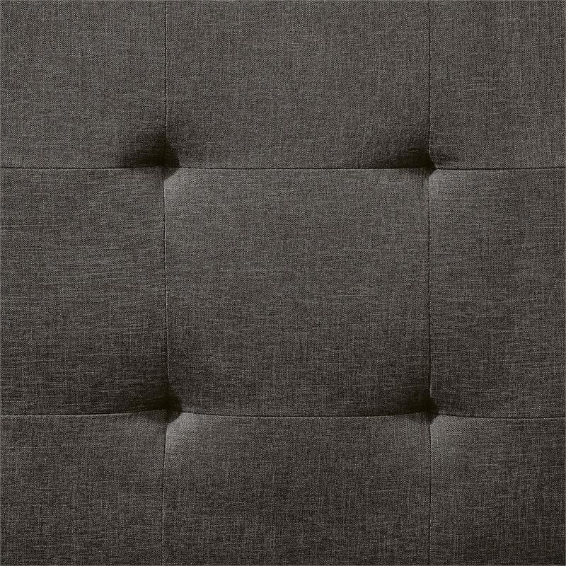 Furniture of America Lilian Contemporary Fabric Futon Ottoman in Dark Gray
