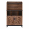 Furniture of America Rhen Farmhouse Wood 8-Shelf Buffet in Distressed Walnut