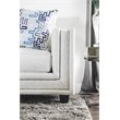 Furniture of America Malden Contemporary Chenille Nailhead Sofa in Ivory