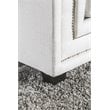 Furniture of America Malden Contemporary Chenille Nailhead Loveseat in Ivory