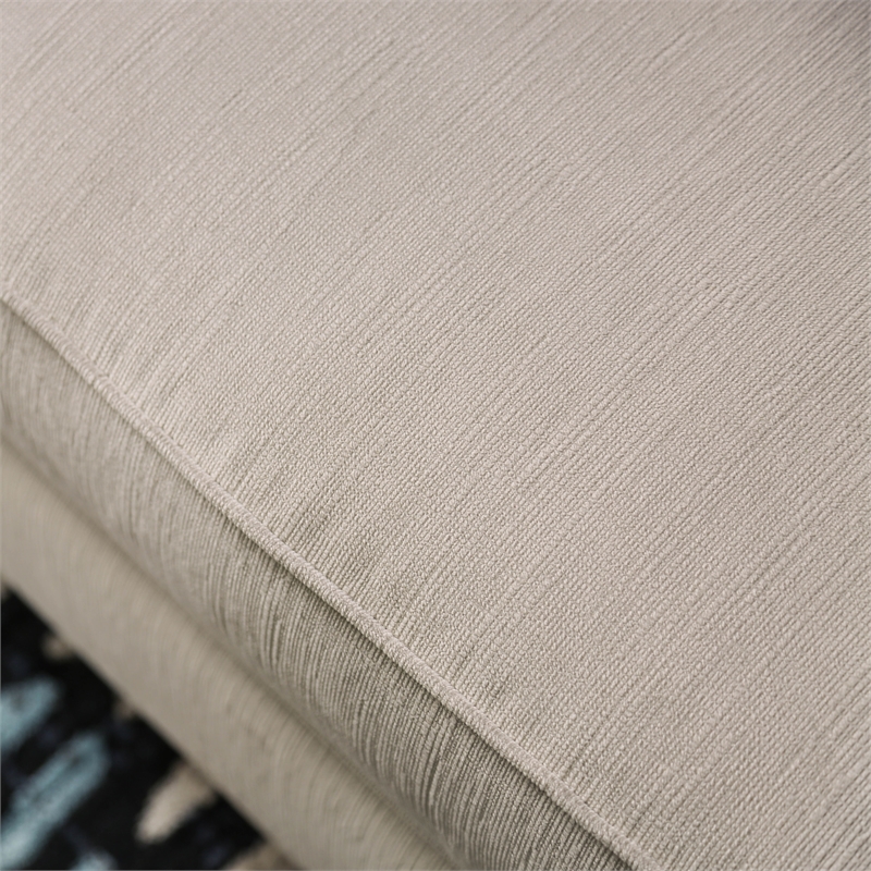 Furniture of America Carrie Microfiber Nailhead Loveseat in Beige