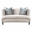 Furniture of America Carrie Microfiber Nailhead Loveseat in Beige