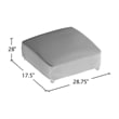 Furniture of America Verdugo Transitional Fabric Ottoman in Light Gray