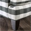 Furniture of America Barol Chenille Striped Accent Chair in Ivory and Black
