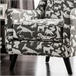 Furniture of America Barol Chenille Accent Chair in Gray Dog Pattern