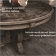 Furniture of America Clyde Rustic Wood Round Dining Table in Natural Tone