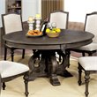 Furniture of America Clyde Rustic Wood Round Dining Table in Natural Tone
