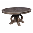 Furniture of America Clyde Wood 7-Piece Round Dining Table Set in Natural