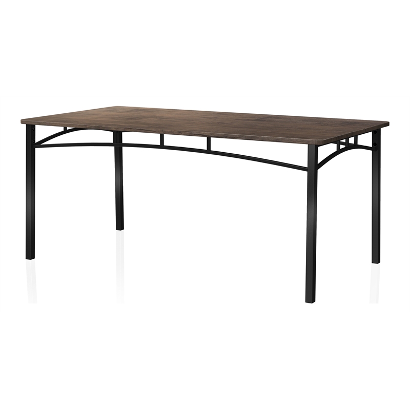 Furniture of America Erma Transitional Metal Dining Table in Antique Brown 