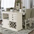 Furniture of America Ronan Wood Counter Height Dining Table in Antique White