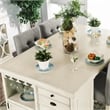 Furniture of America Ronan Wood Counter Height Dining Table in Antique White