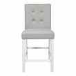 Furniture of America Ronan Antique White Fabric 25-Inch Counter Stool (Set of 2)