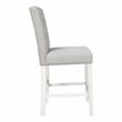 Furniture of America Ronan Antique White Fabric 25-Inch Counter Stool (Set of 2)
