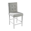 Furniture of America Ronan Antique White Fabric 25-Inch Counter Stool (Set of 2)