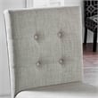 Furniture of America Ronan Antique White Fabric 25-Inch Counter Stool (Set of 2)