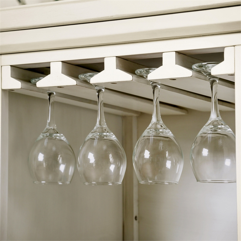 Furniture of America Ronan Wood 5-Piece Counter Height Dining Set in White