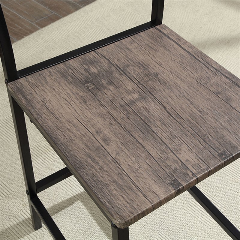 Furniture of America Erma 5-Piece Wood Counter Dining Set in Antique Brown