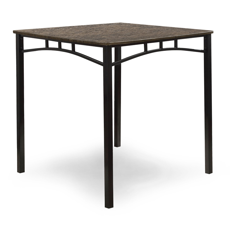 Furniture of America Erma 5-Piece Wood Counter Dining Set in Antique Brown