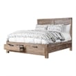 Furniture of America Russ Rustic Wood Queen Panel Bed in Light Oak