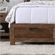 Furniture of America Russ Rustic Wood Queen Panel Bed in Light Oak