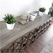 Furniture of America Perry Solid Wood 64-Inch TV Stand in Weathered Light Oak