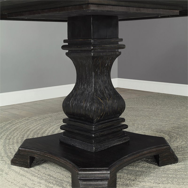Furniture of America Kabini Rustic Wood Pedestal Dining Table in