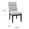 Furniture of America Andy Fabric Padded Dining Side Chair in Beige (Set of 2)