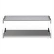 Furniture of America Jask Contemporary Glass 1-Shelf Coffee Table in Chrome