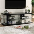 Furniture of America Jerry Contemporary Wood Storage 60-Inch TV Stand in Black