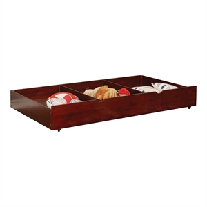 Furniture of America Barnes Transitional Wood Twin Storage Trundle in Cherry