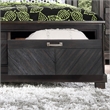 Furniture of America Reauso Solid Wood Storage Queen Bed in Espresso