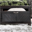 Furniture of America Reauso Solid Wood Storage Cal King Bed in Espresso