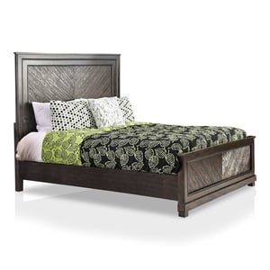 furniture of america reauso solid wood storage king bed in espresso