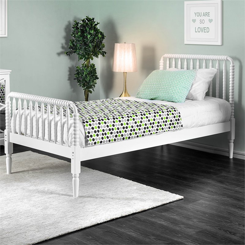 Furniture Of America Dina Queen Spindle Bed In White Idf 7741wh Q