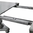 Furniture of America Alstroemeria Wood Extendable Dining Table in Gray