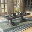 Furniture of America Alstroemeria Wood Extendable Dining Table in Gray