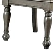 Furniture of America Alstroemeria Gray Faux Leather Dining Chair (Set of 2)