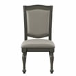 Furniture of America Alstroemeria Gray Faux Leather Dining Chair (Set of 2)