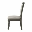 Furniture of America Alstroemeria Gray Faux Leather Dining Chair (Set of 2)