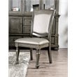 Furniture of America Alstroemeria Gray Faux Leather Dining Chair (Set of 2)