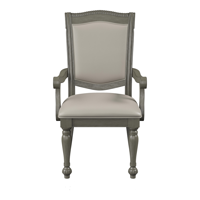 Furniture of America Alstroemeria Wood 7-Piece Dining Table Set in Gray