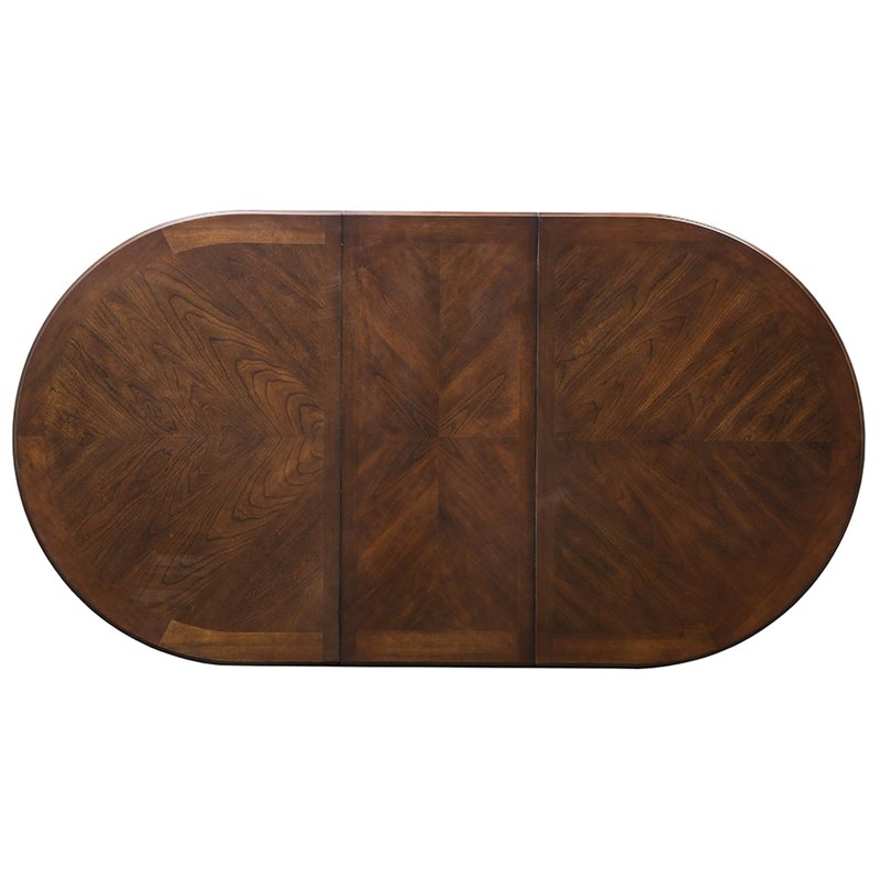 Furniture of America Lenon Wood Extendable Dining Table in Brown Cherry